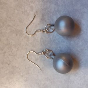 Matte Silver Ornament earrings